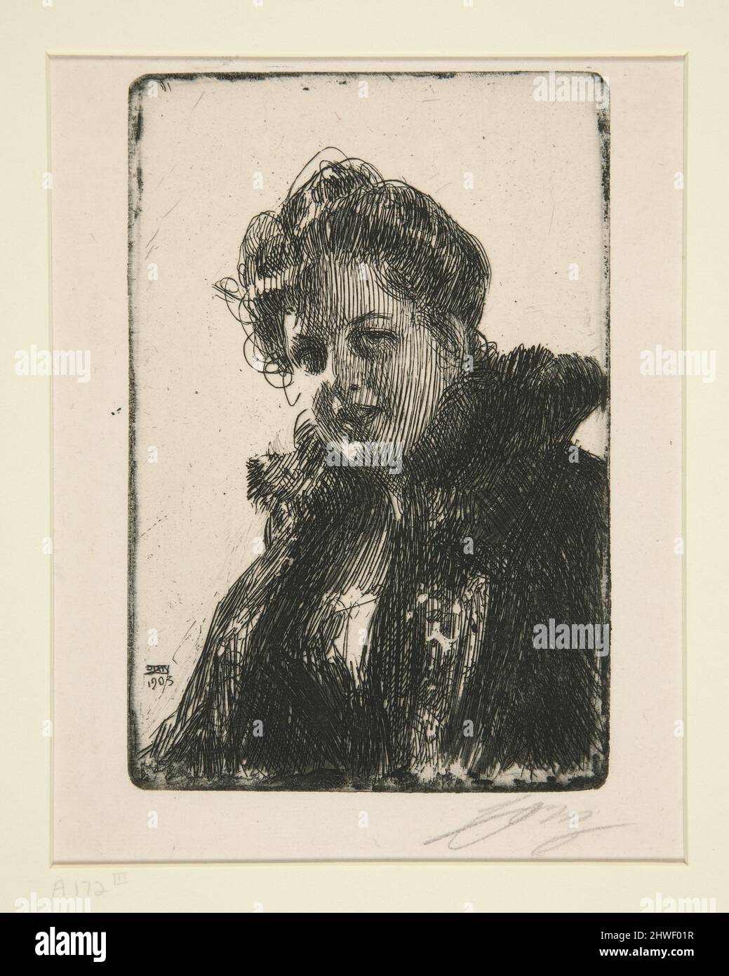 Mrs. Granberg.  Artist: Anders Zorn, Swedish, 1860–1920 Stock Photo