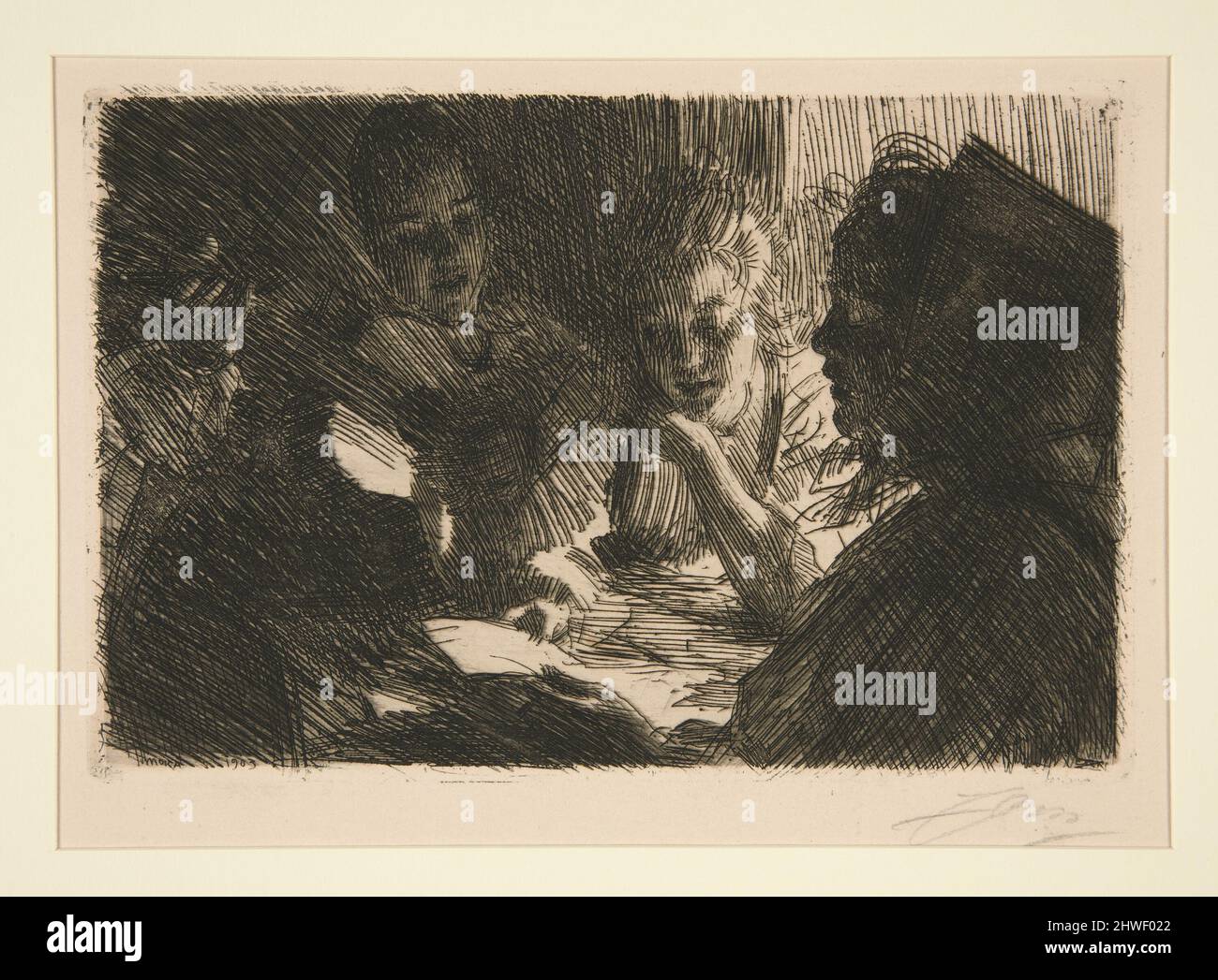 The New Ballad.  Artist: Anders Zorn, Swedish, 1860–1920 Stock Photo