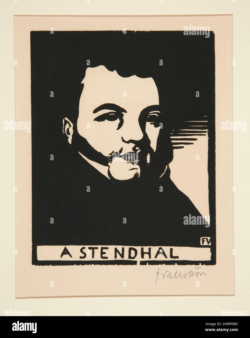 Portrait of Stendhal.  Artist: Félix Edouard Vallotton, Swiss, active Paris, 1865–1925 Stock Photo