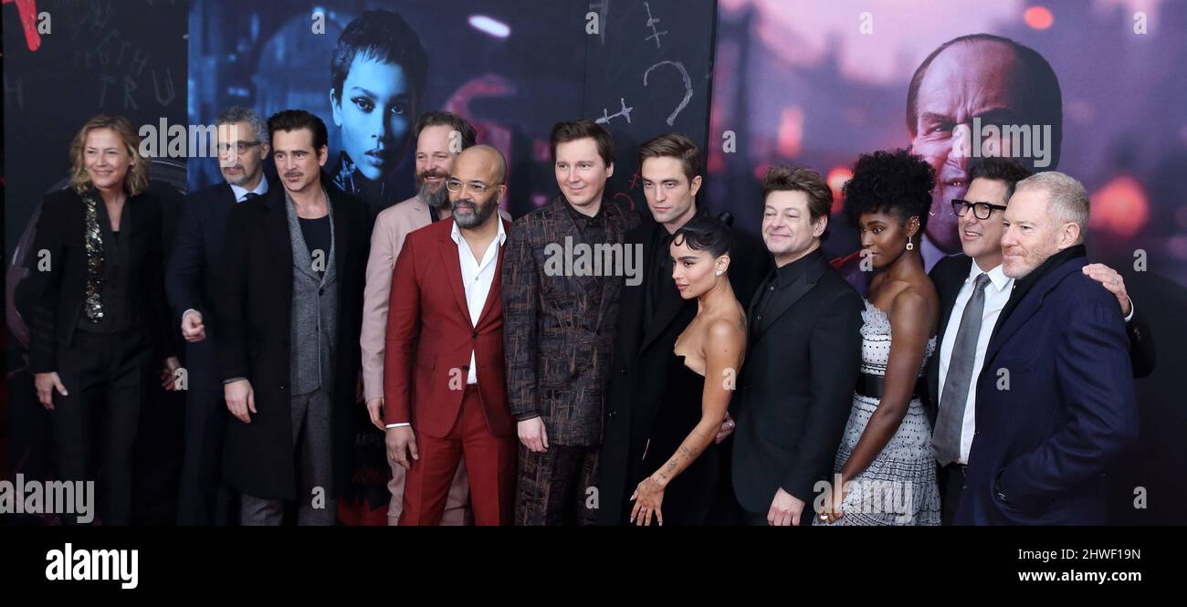 01 March 2022 New York, New York The Batman cast. “The Batman