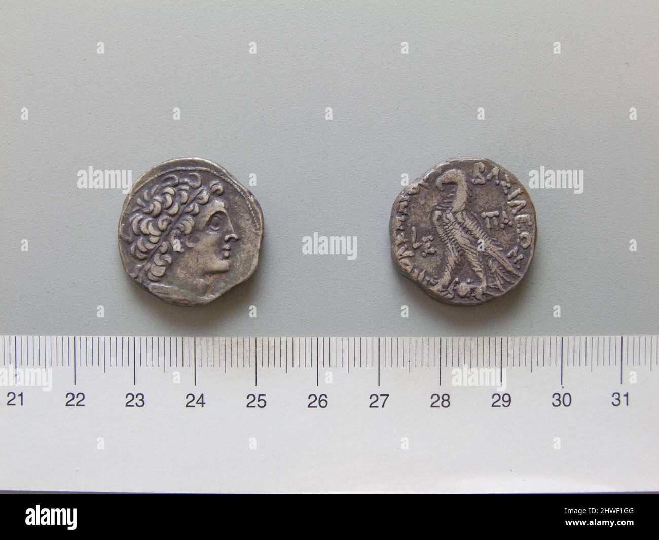 Tetradrachm of Ptolemy XIII Theos Philopator from Alexandria. Ruler ...