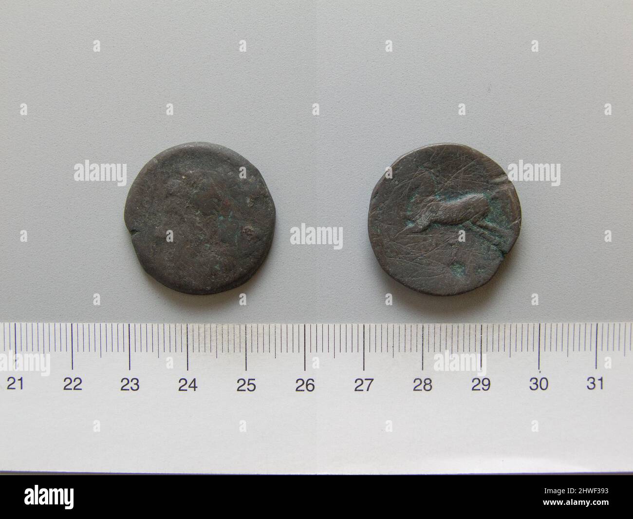 Coin of Micipsa from Numidia. Ruler: Micipsa, King of Numidia, ruled 148–118 B.C. Mint: Numidia Artist: Unknown Stock Photo