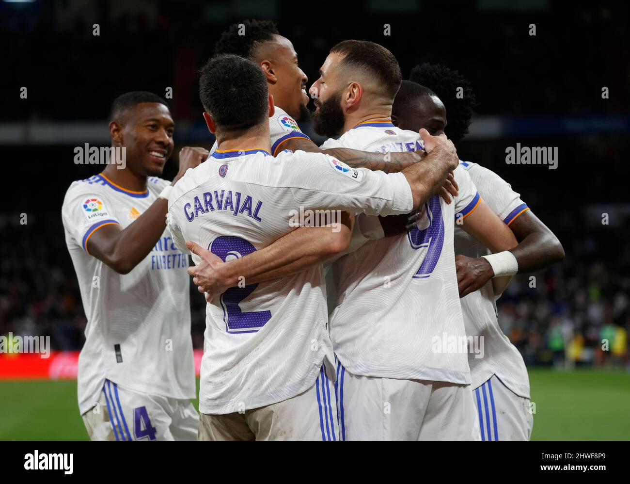 XXXX (RM) and XXXXX (RS) during Real Madrid vs Real Sociedad on March 5th  2022 Photo: Cesar CebollaALFAQUI Photo via Credit: NewscomAlamy Live News  Stock Photo - Alamy