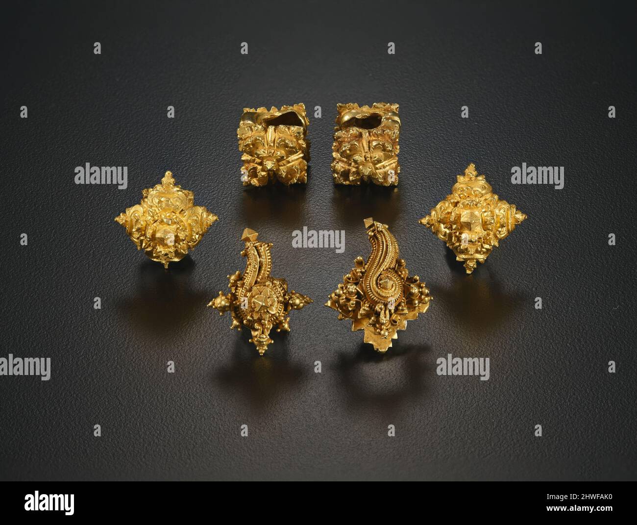 Pair of Ear Ornaments in Two parts Stock Photo Alamy