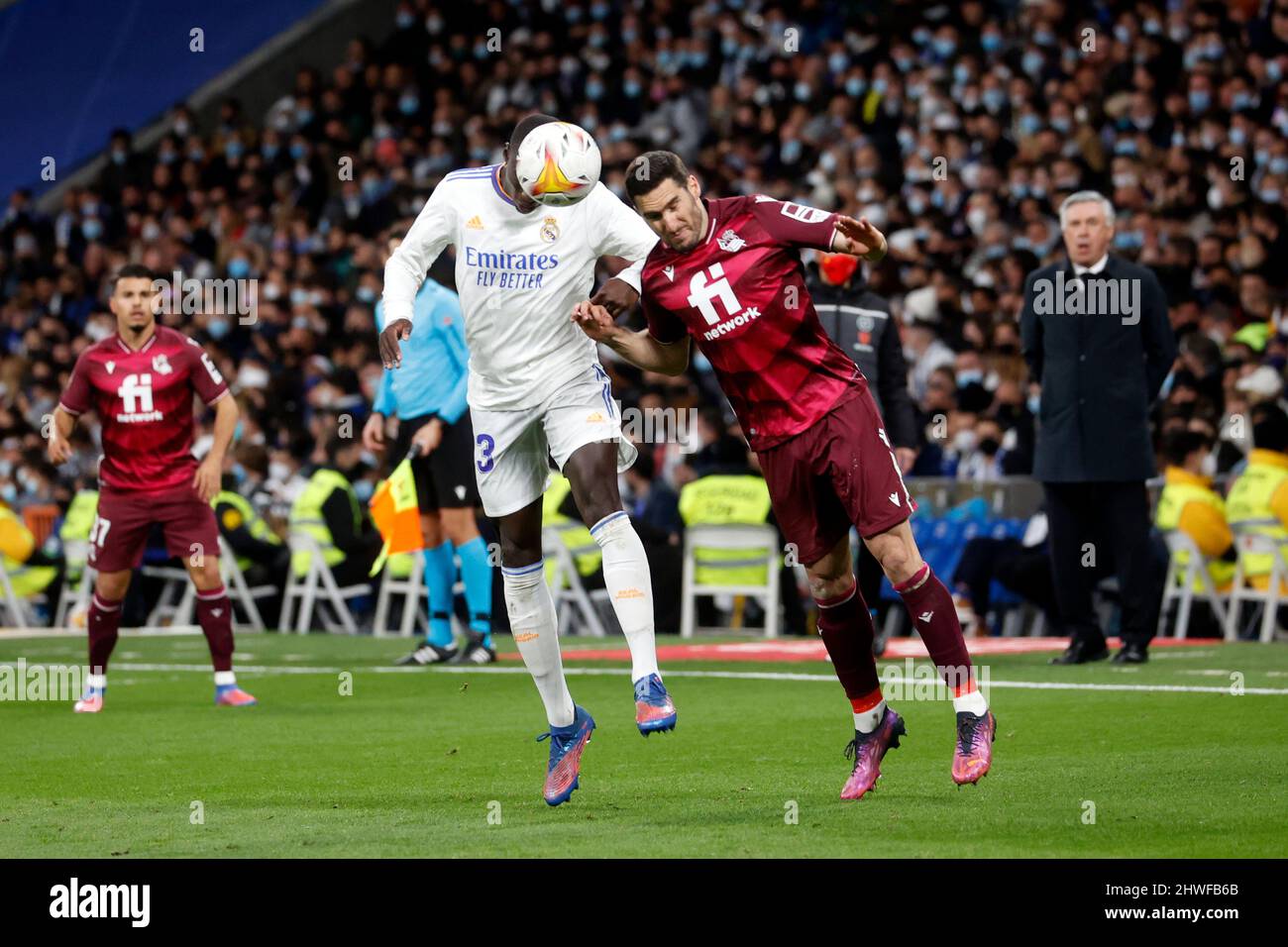XXXX (RM) and XXXXX (RS) during Real Madrid vs Real Sociedad on March 5th  2022 Photo: Cesar CebollaALFAQUI Photo via Credit: NewscomAlamy Live News  Stock Photo - Alamy
