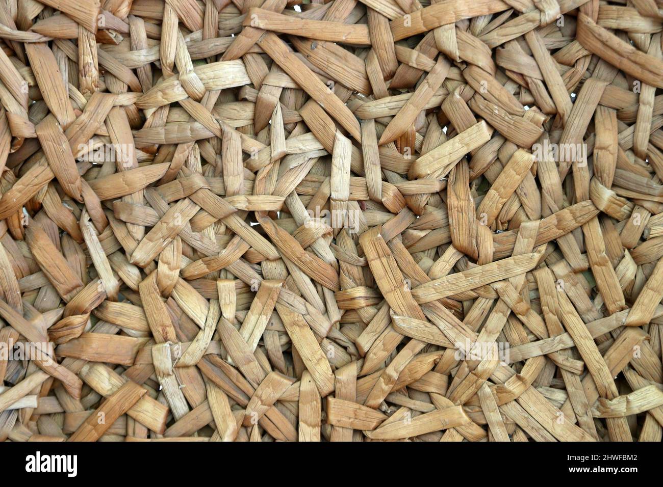 photo of woven wood as background or pattern Stock Photo