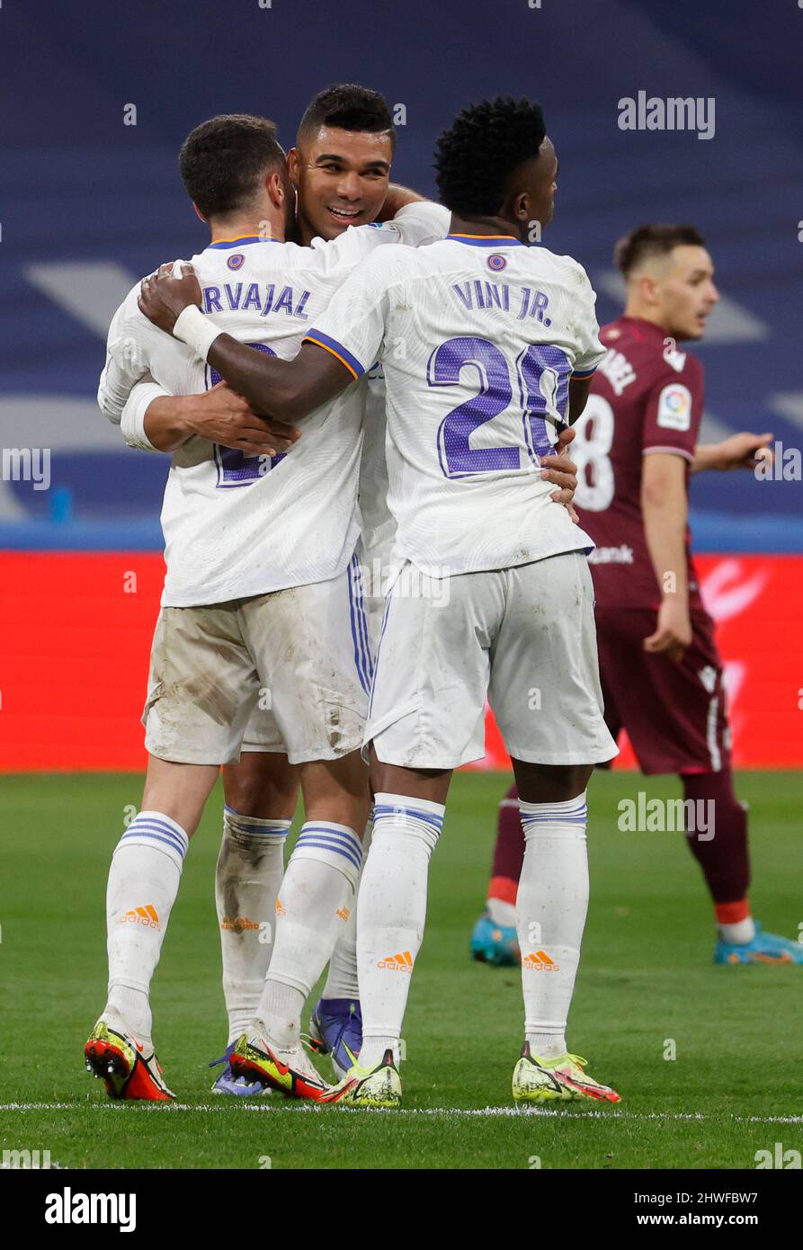 XXXX (RM) and XXXXX (RS) during Real Madrid vs Real Sociedad on March 5th  2022 Photo: Cesar CebollaALFAQUI Photo via Credit: NewscomAlamy Live News  Stock Photo - Alamy
