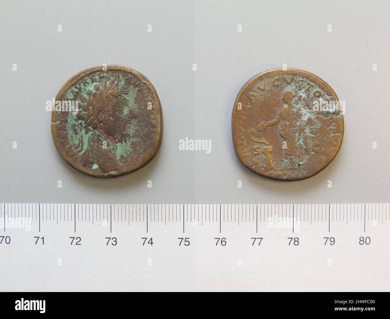 Sestertius of Marcus Aurelius, Emperor of Rome from Rome. Ruler: Marcus ...