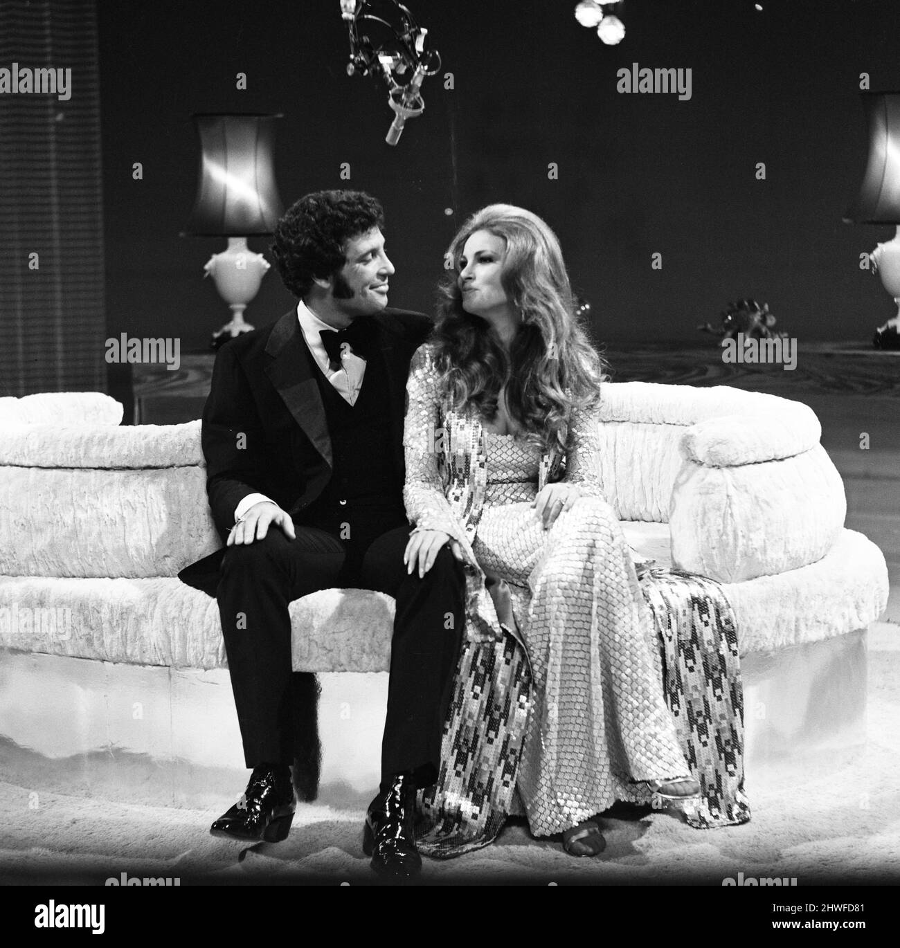 Tom Jones and Raquel Welch on the set of "This is...Tom Jones". 11th