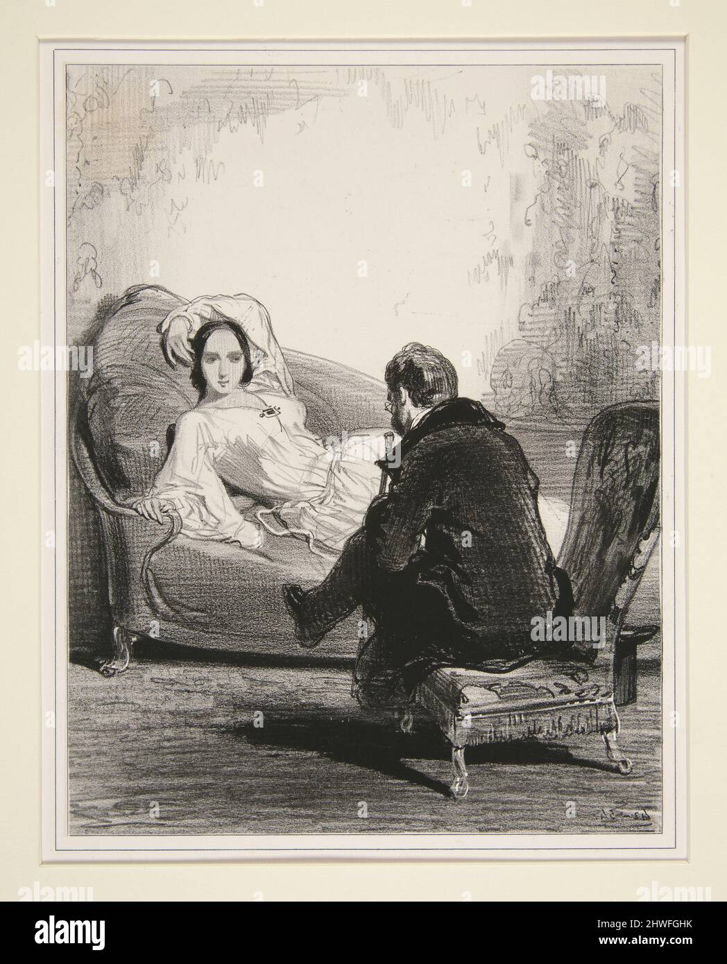 Representation A Benefice..  Artist: Paul Gavarni, French, 1804–1866 Stock Photo