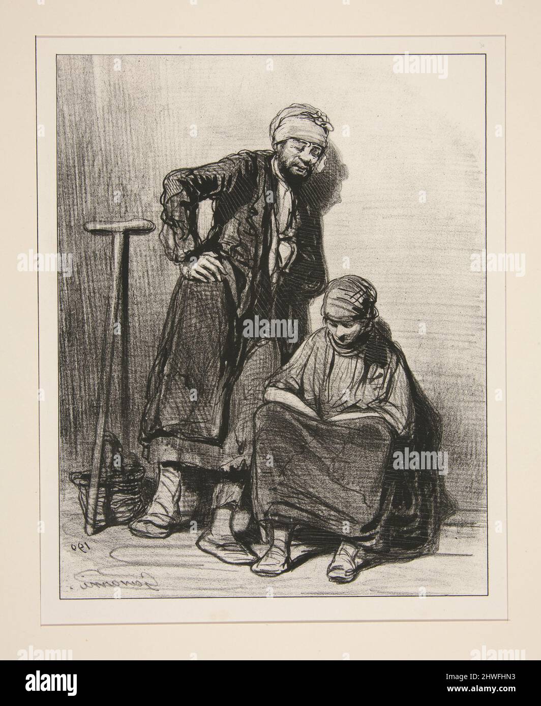 J’ai demande au sortir de Vepres: j’ai rien eu….  Artist: Paul Gavarni, French, 1804–1866 Stock Photo