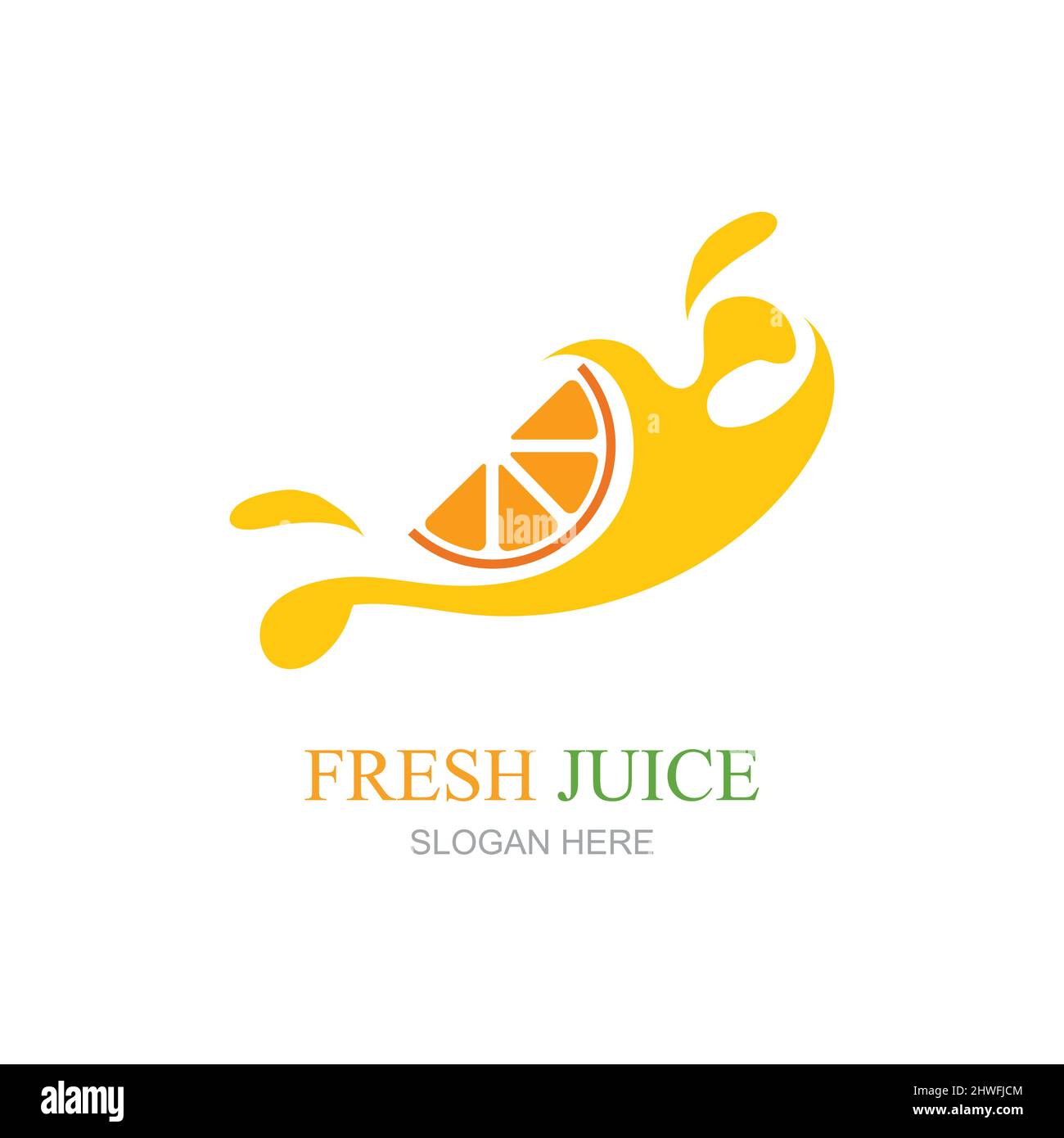 illustration vector logo design for Fresh juice Stock Vector