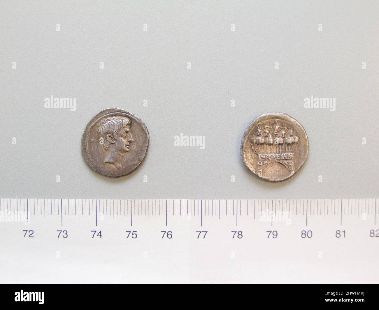 Denarius of Augustus, Emperor of Rome from Italy (uncertain mints