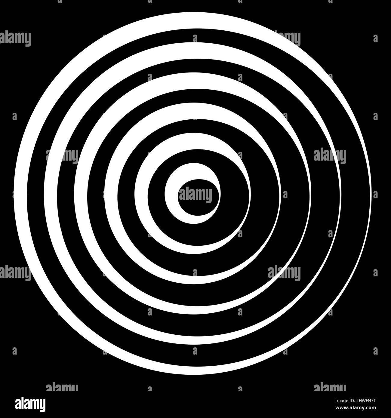Concentric, radial, radiating circles, rings - stock vector ...