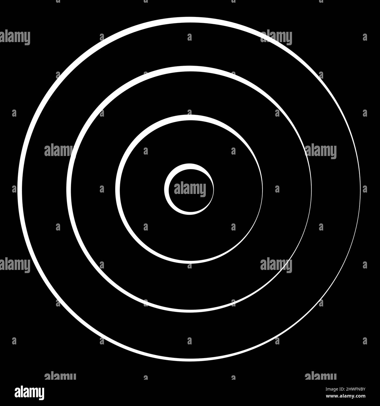 Concentric, radial, radiating circles, rings - stock vector ...