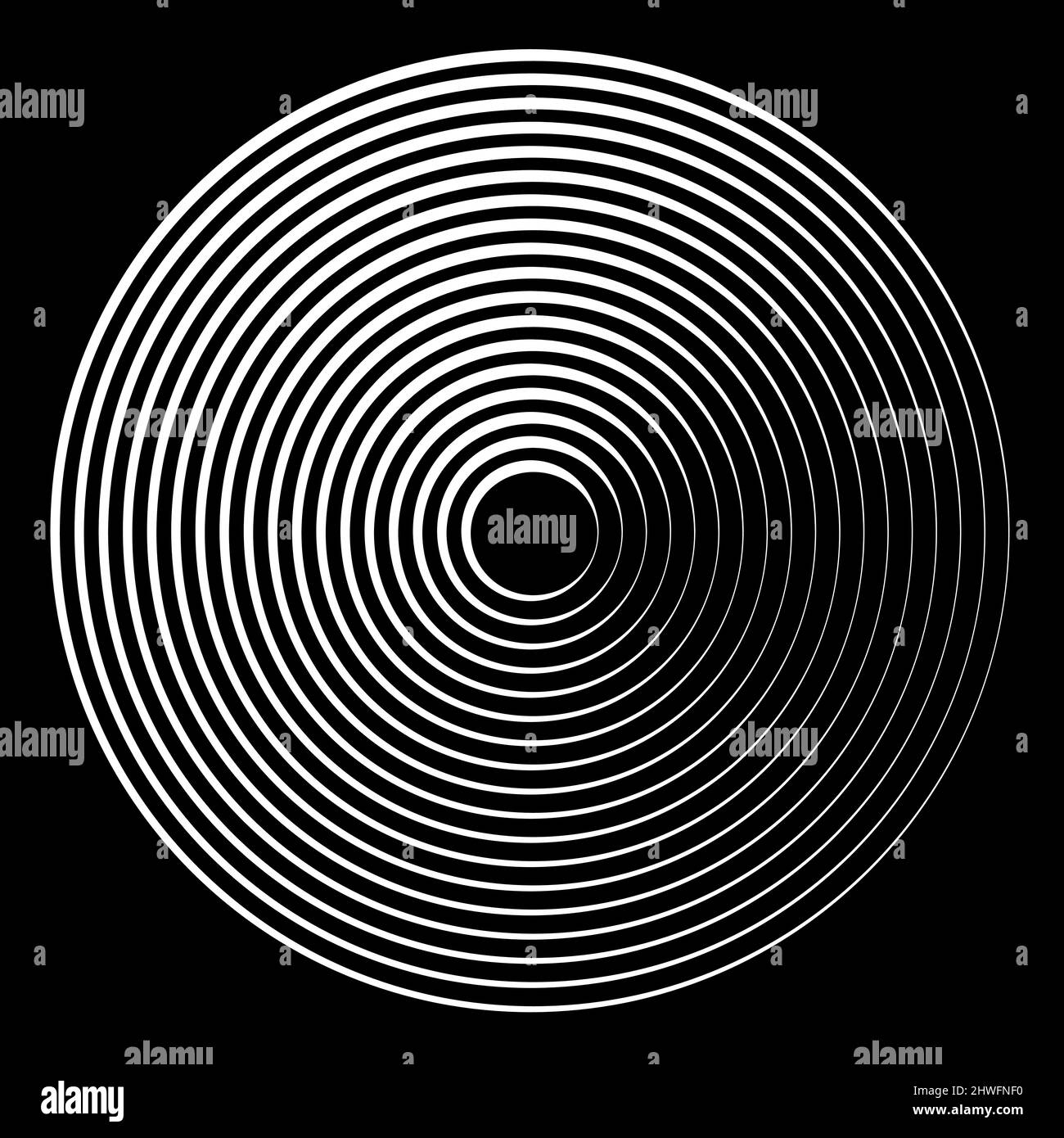 Concentric, radial, radiating circles, rings - stock vector ...