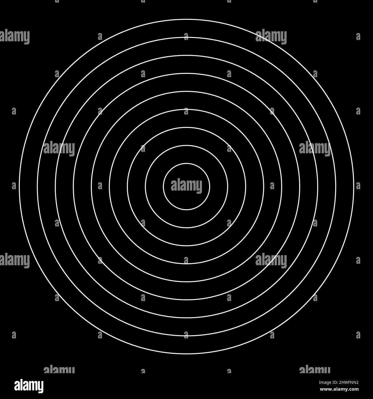 Concentric, radial, radiating circles, rings - stock vector ...