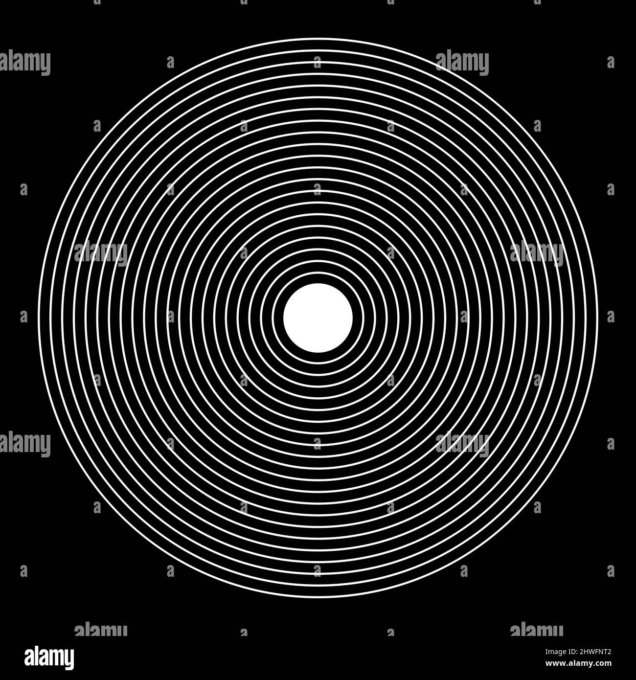 Concentric, radial, radiating circles, rings - stock vector ...