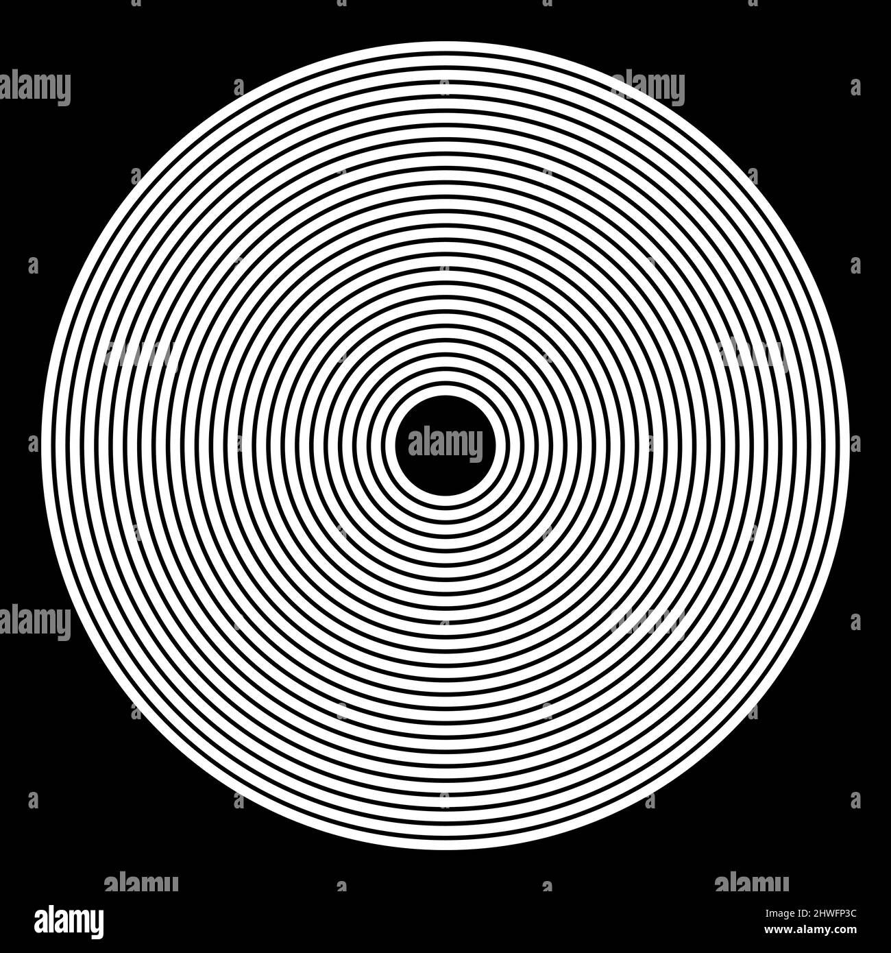 Concentric, radial, radiating circles, rings - stock vector ...