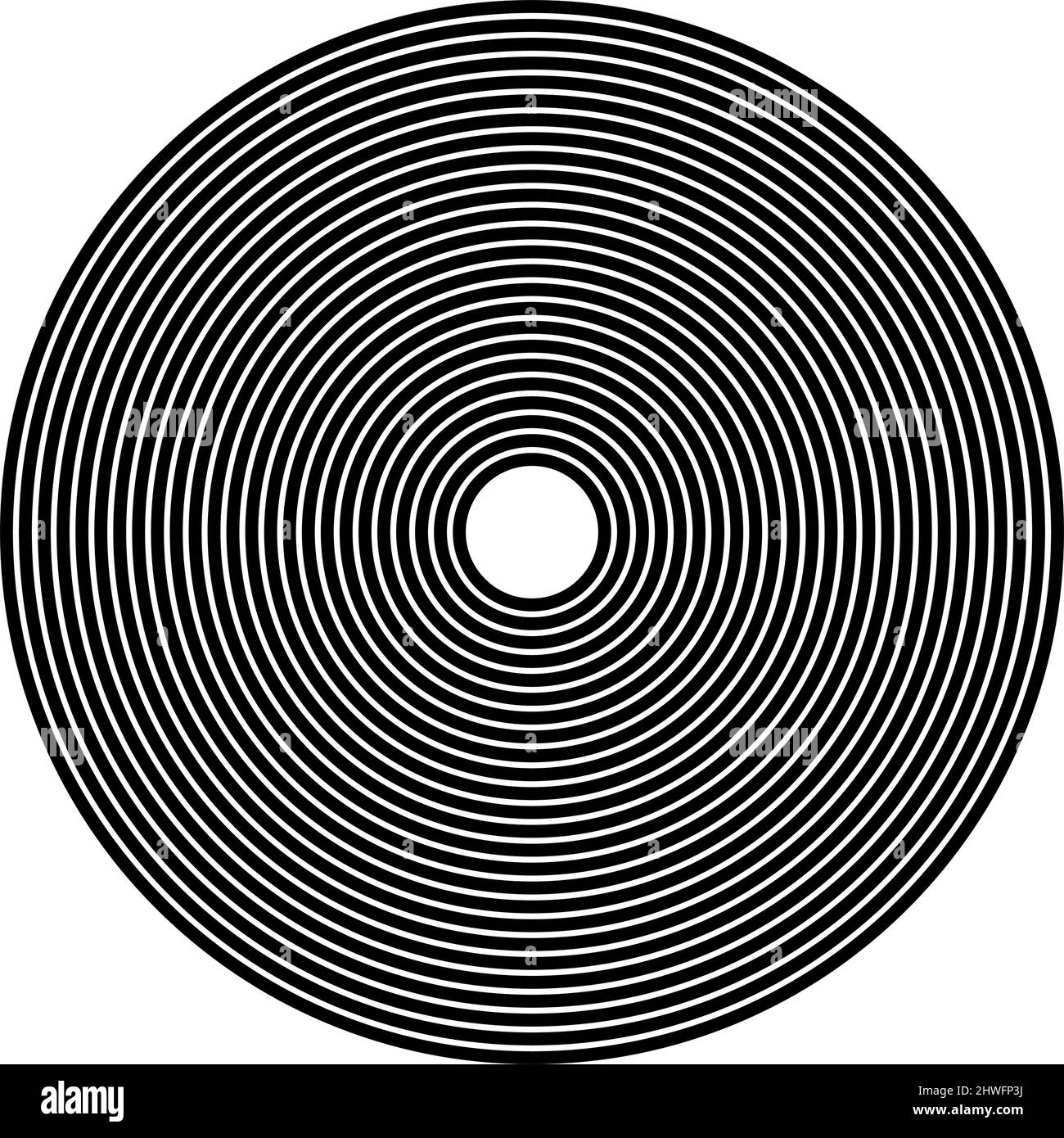 Concentric, radial, radiating circles, rings - stock vector ...