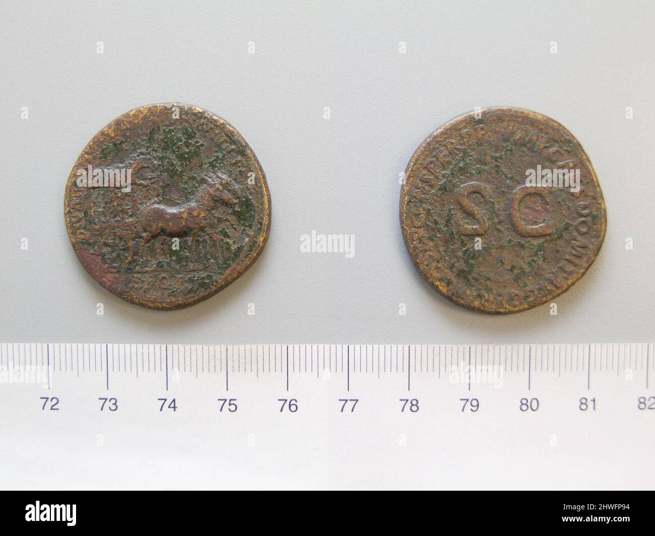 Sestertius of Domitian, Emperor of Rome from Rome. Ruler: Domitian ...