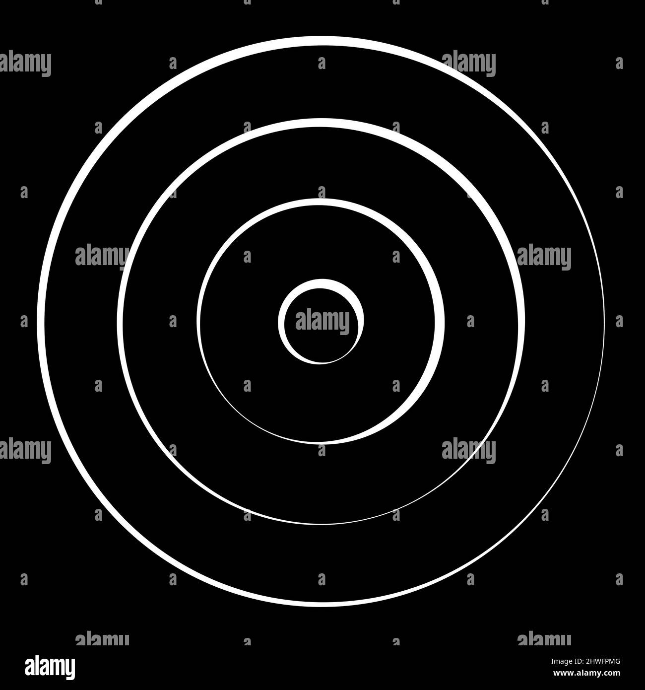 Concentric, radial, radiating circles, rings - stock vector ...