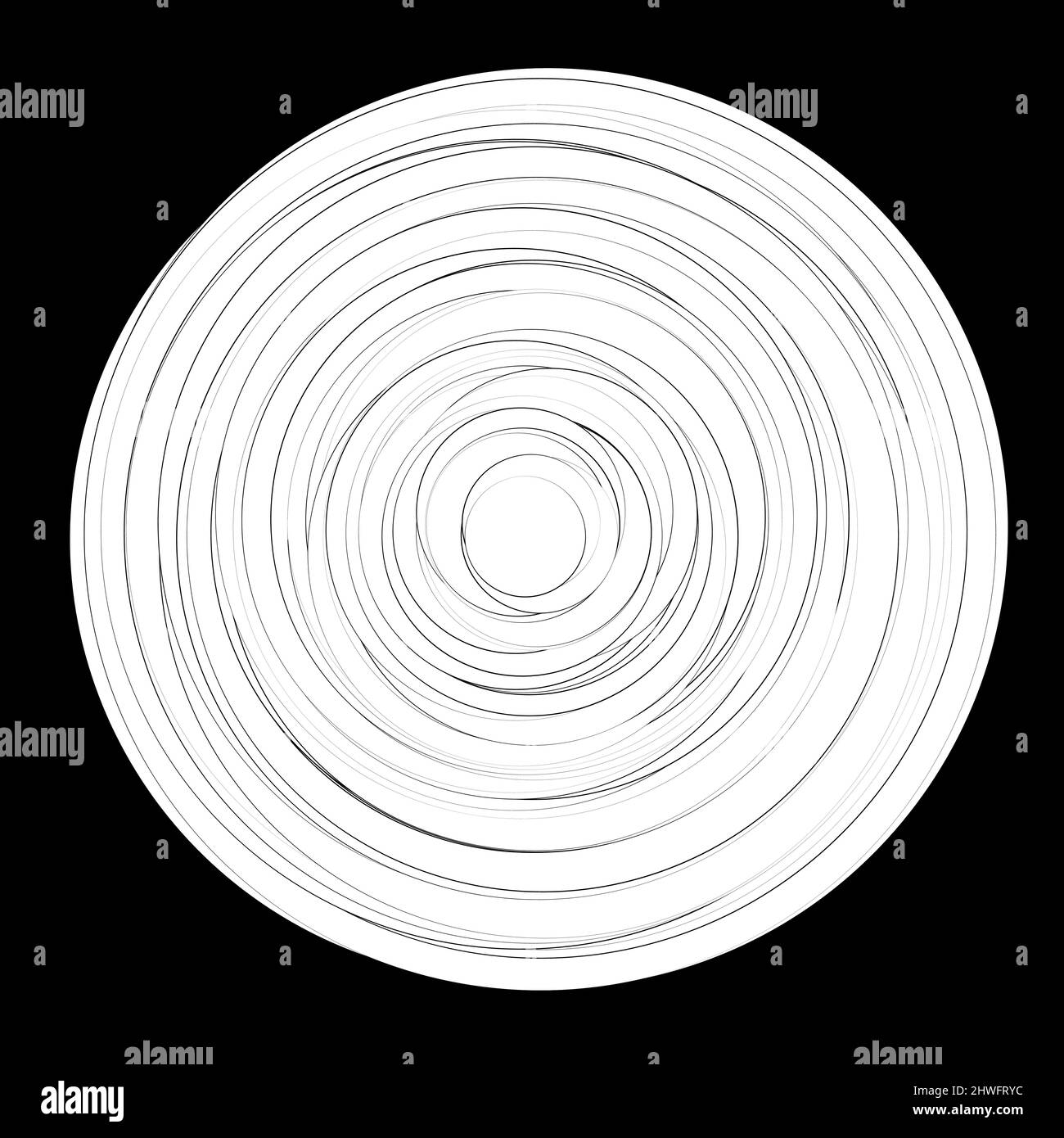 Concentric, radial, radiating circles, rings - stock vector ...
