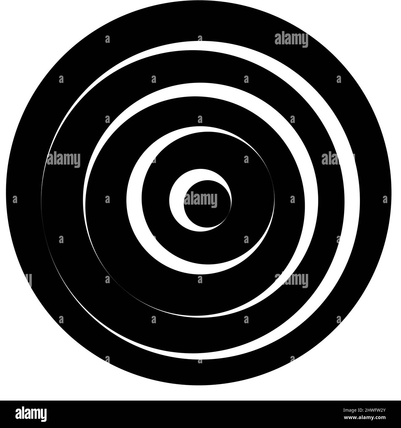 Concentric, radial, radiating circles, rings - stock vector ...