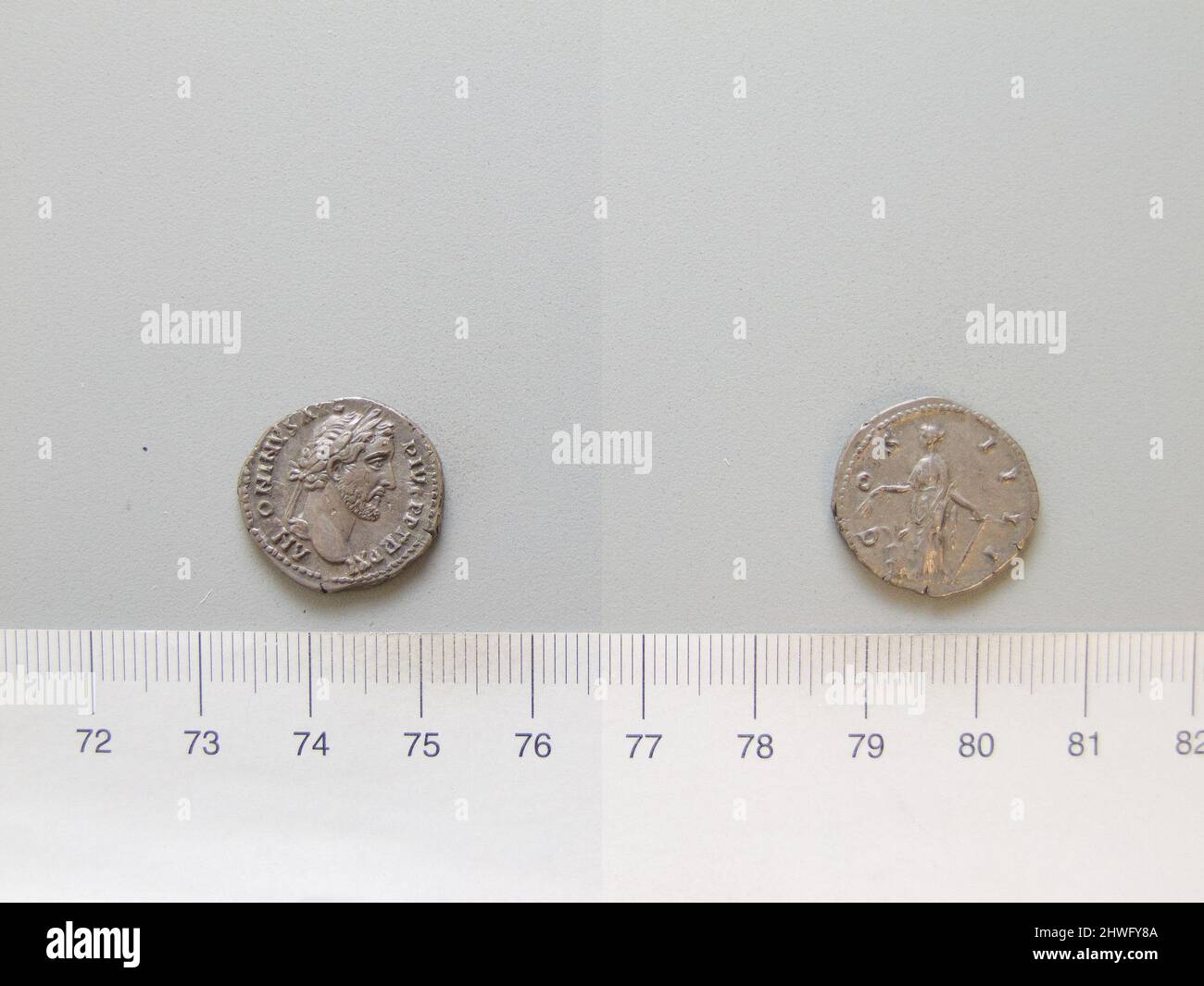 Denarius of Antoninus Pius, Emperor of Rome from Rome. Ruler: Antoninus ...