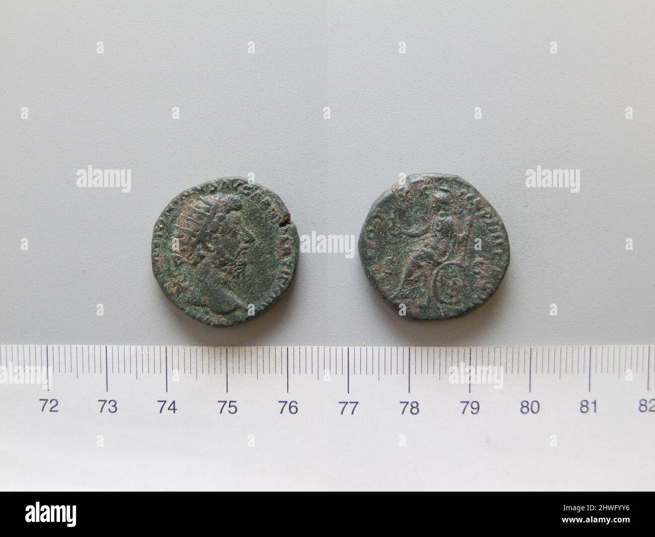 Dupondius of Marcus Aurelius, Emperor of Rome from Rome. Ruler Marcus