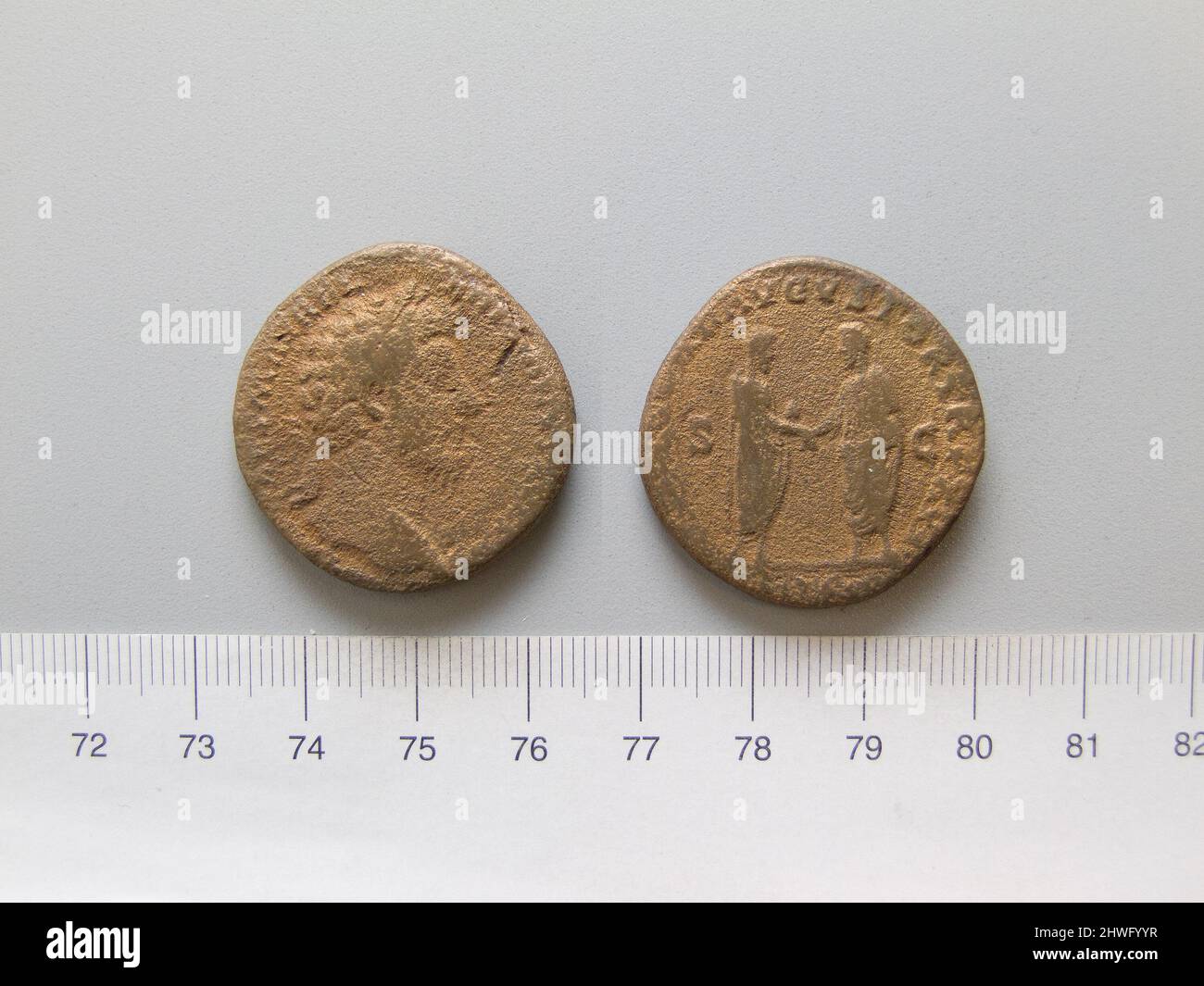 Sestertius of Marcus Aurelius, Emperor of Rome from Rome. Ruler: Marcus ...
