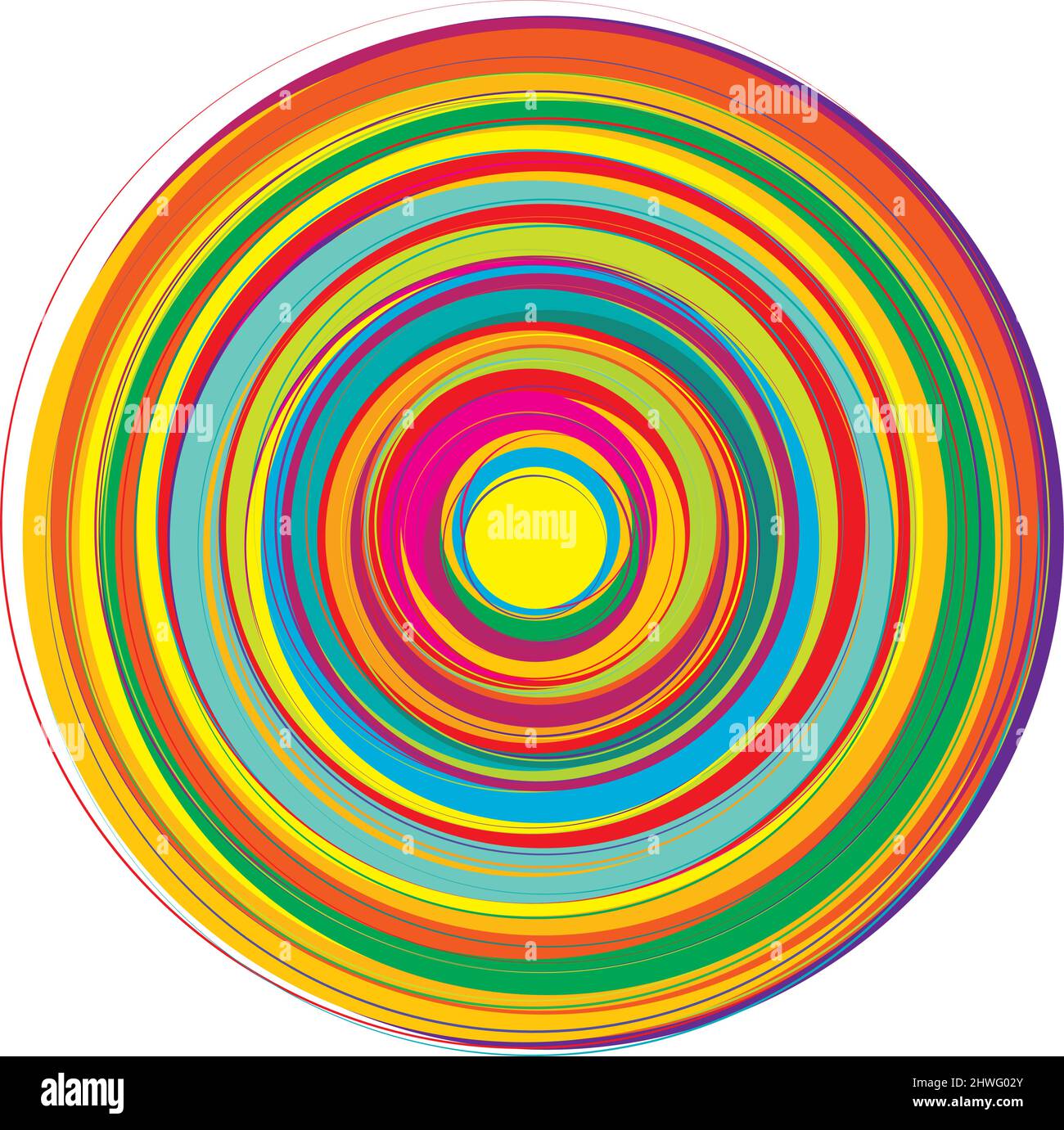 Random, colorful concentric circles, rings - stock vector illustration ...