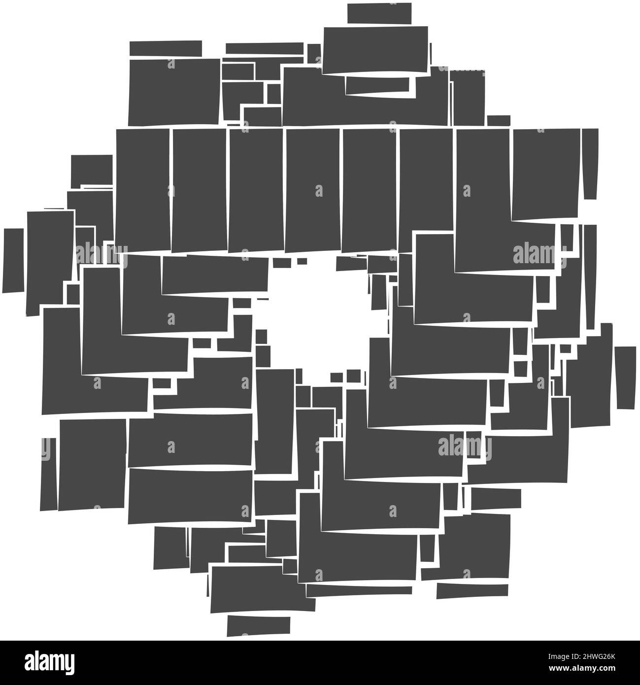 Abstract geometric black and white vector illustration - stock vector ...