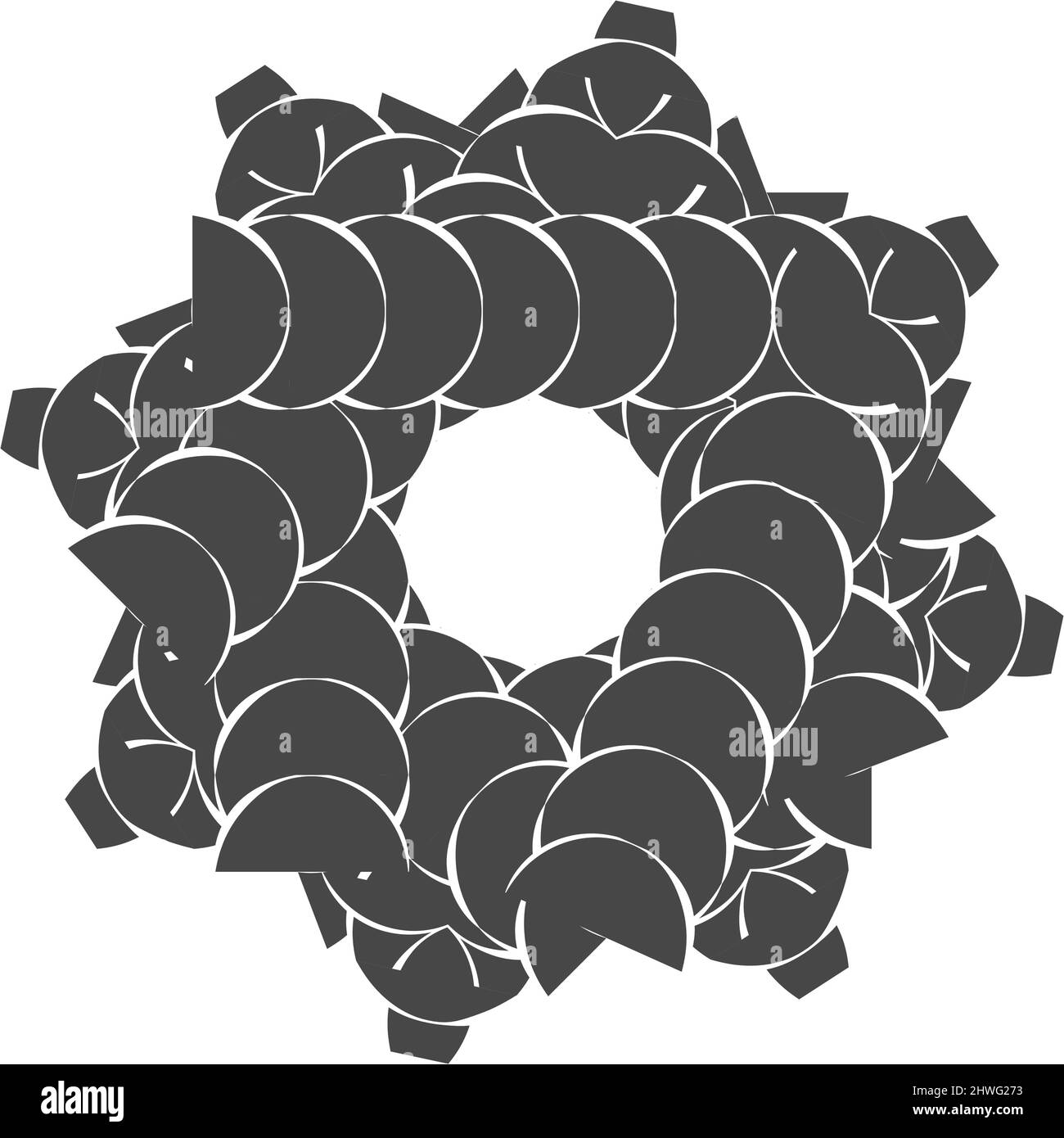 Abstract geometric black and white vector illustration - stock vector ...