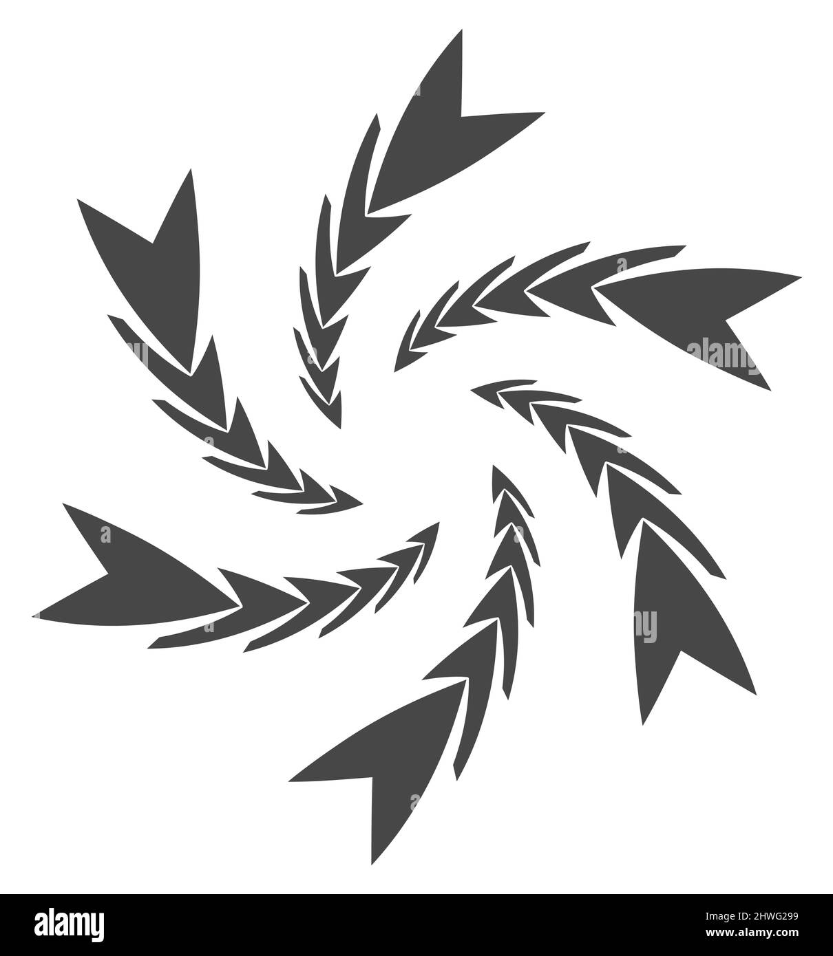 Abstract geometric black and white vector illustration - stock vector ...