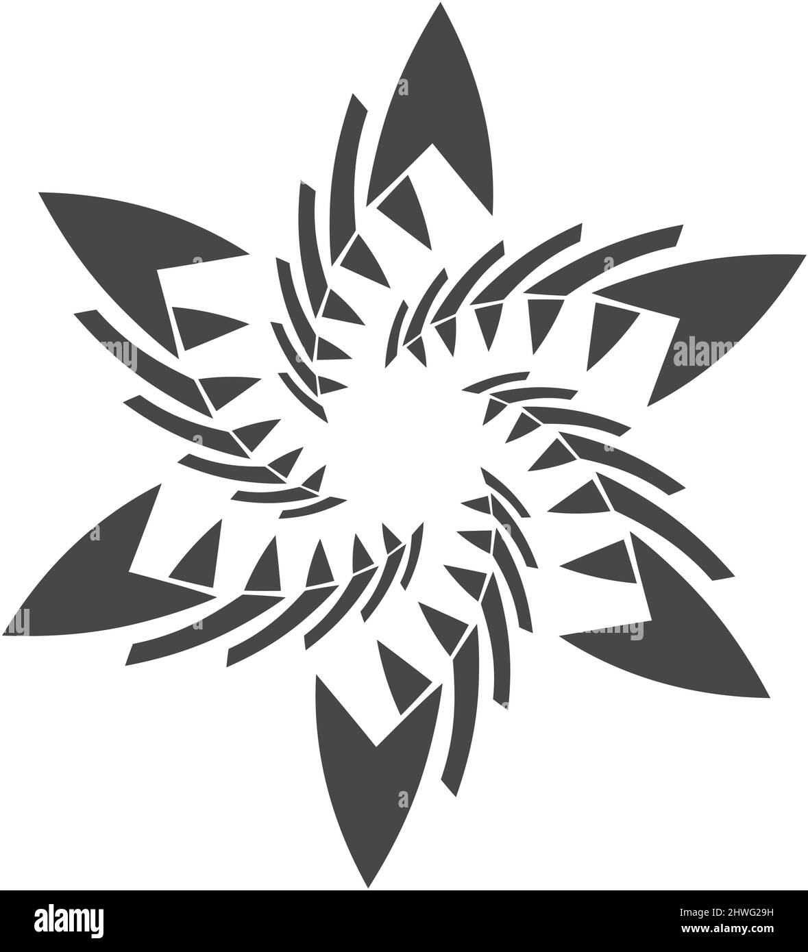 Abstract geometric black and white vector illustration - stock vector ...