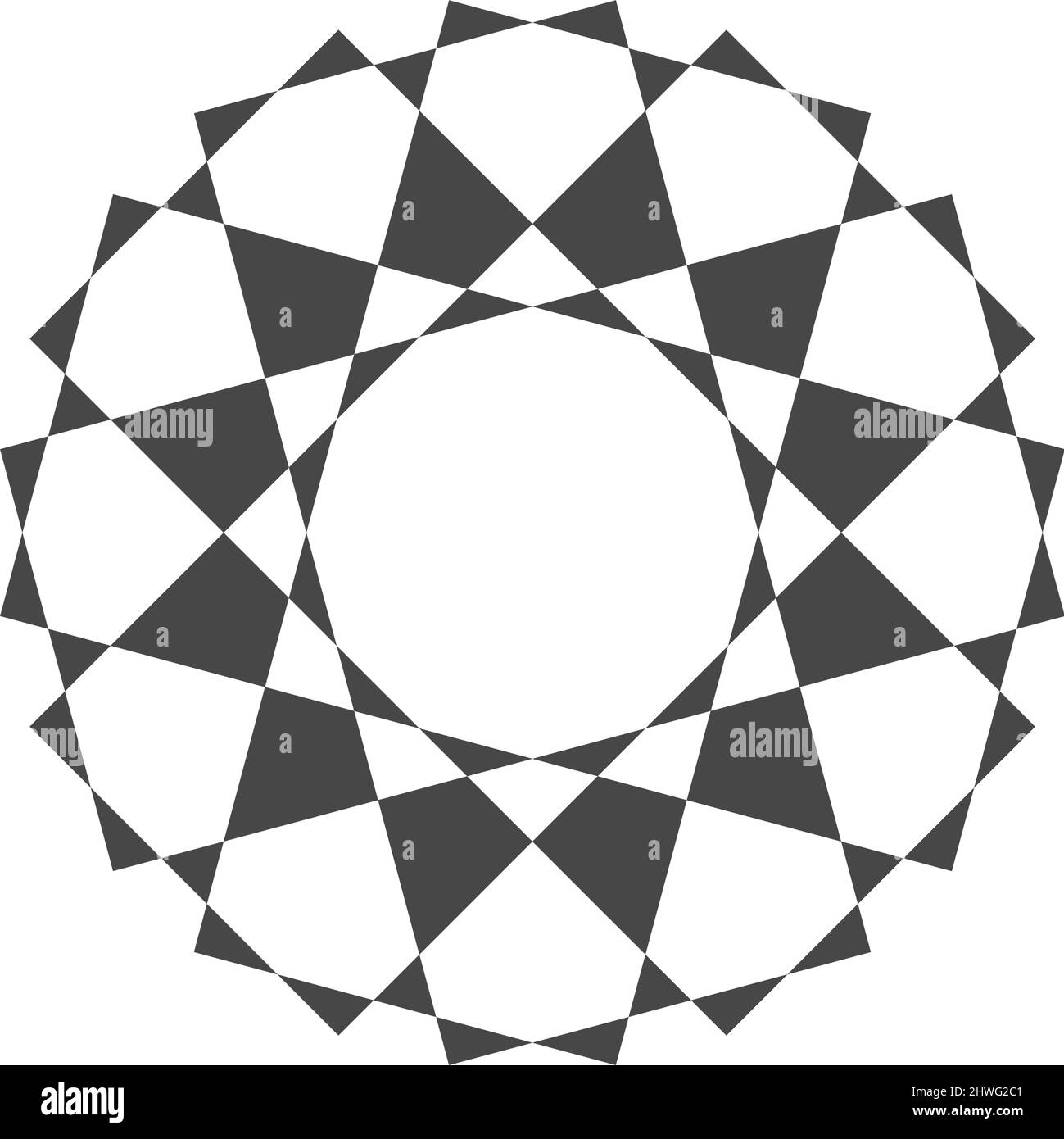 Abstract geometric black and white vector illustration stock vector