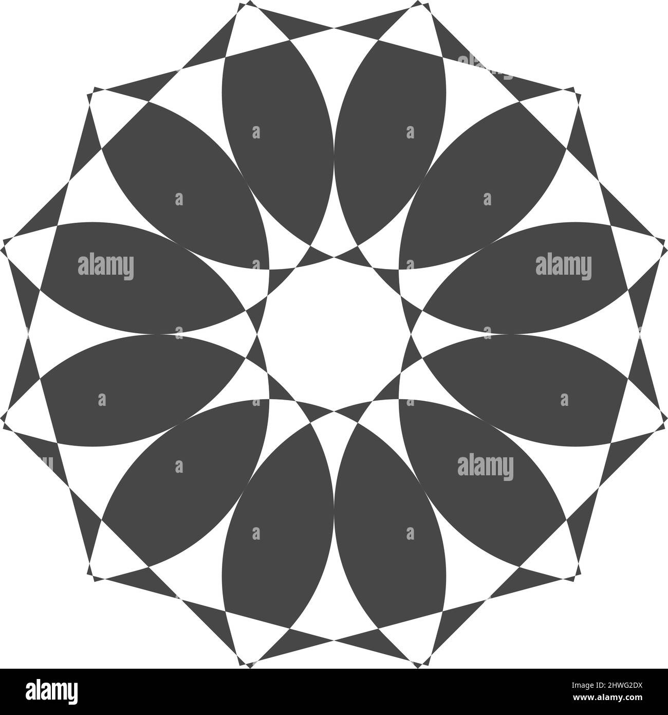 Abstract geometric black and white vector illustration - stock vector ...