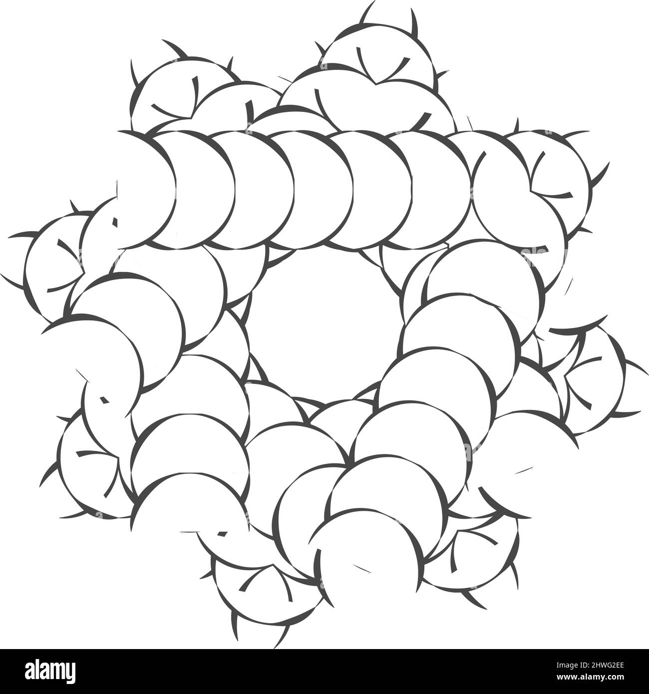 Abstract geometric black and white vector illustration - stock vector ...