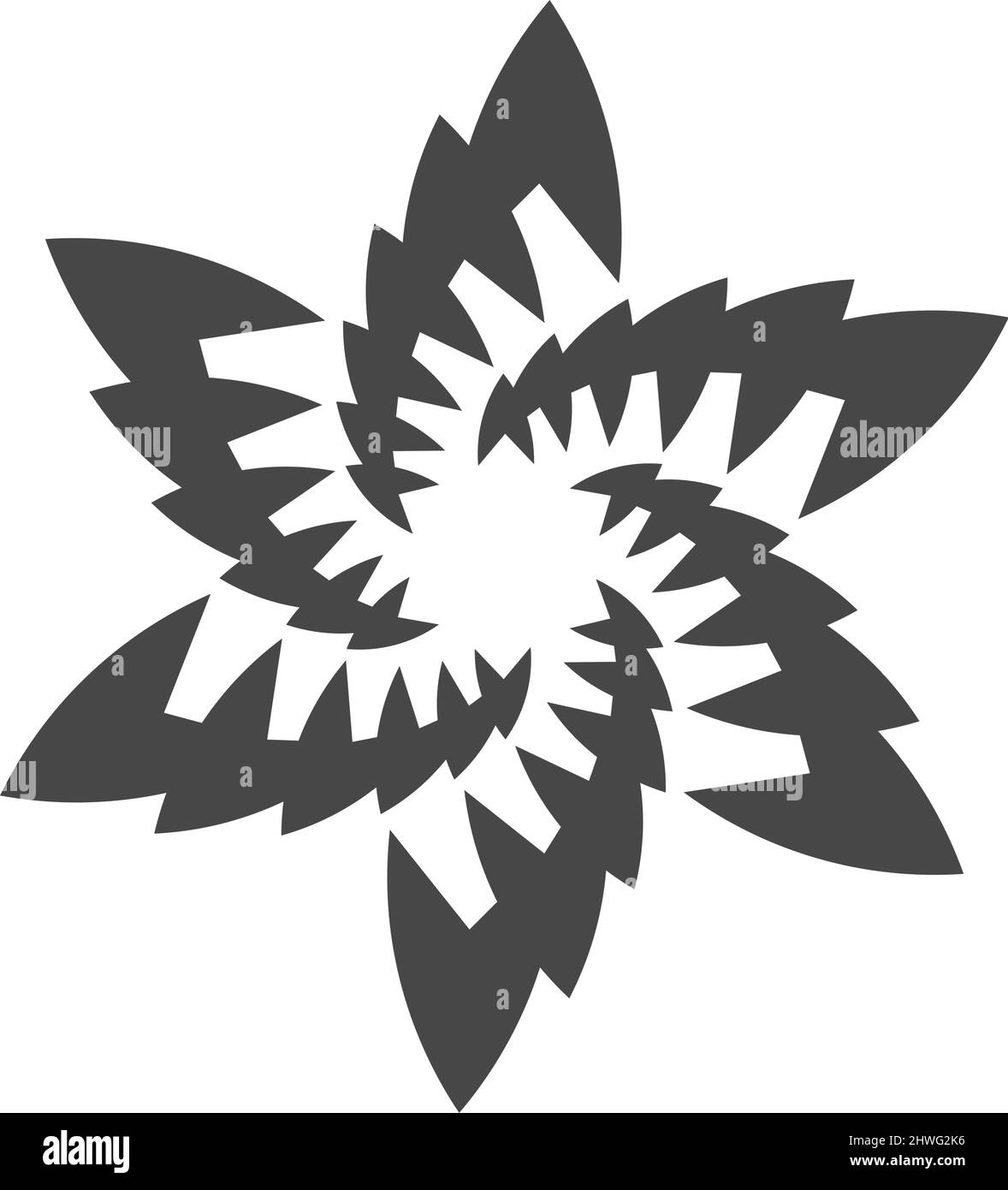 Abstract geometric black and white vector illustration - stock vector ...
