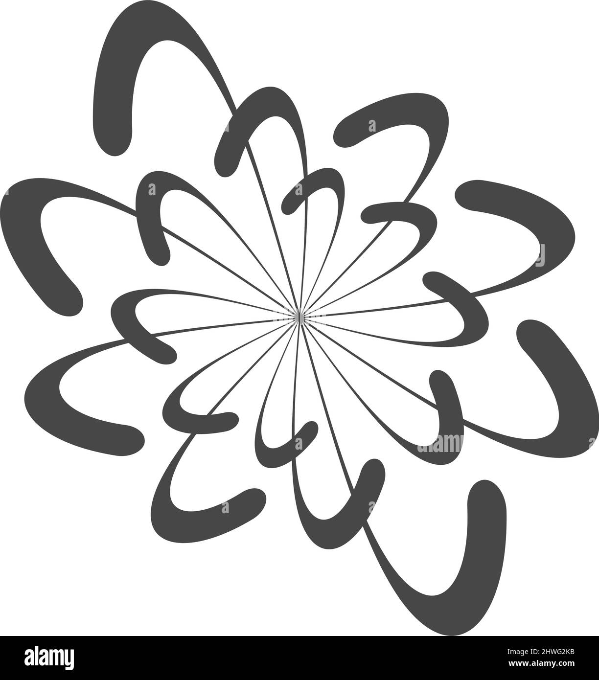 Abstract geometric black and white vector illustration - stock vector ...
