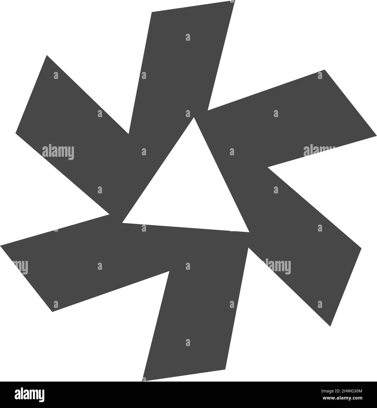 Abstract geometric black and white vector illustration - stock vector ...