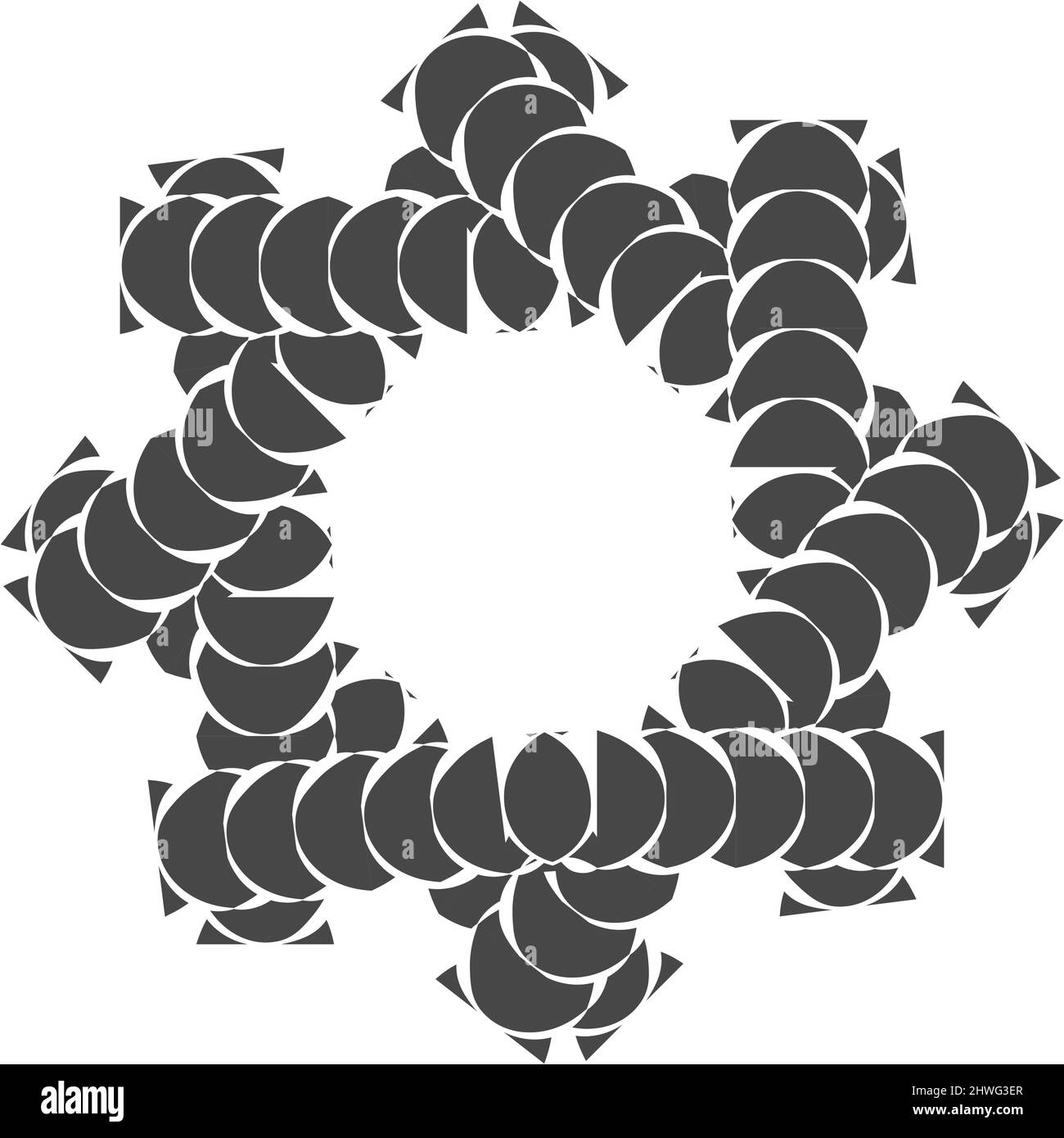Abstract geometric black and white vector illustration - stock vector ...