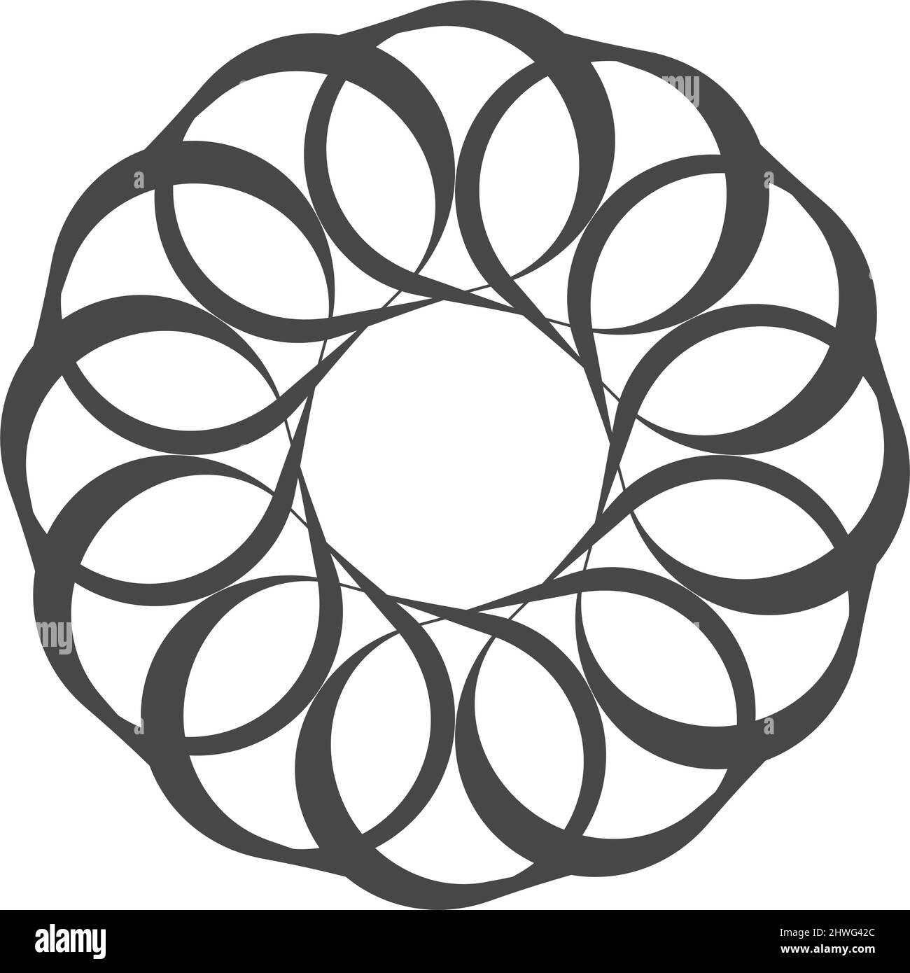 Abstract geometric black and white vector illustration - stock vector ...