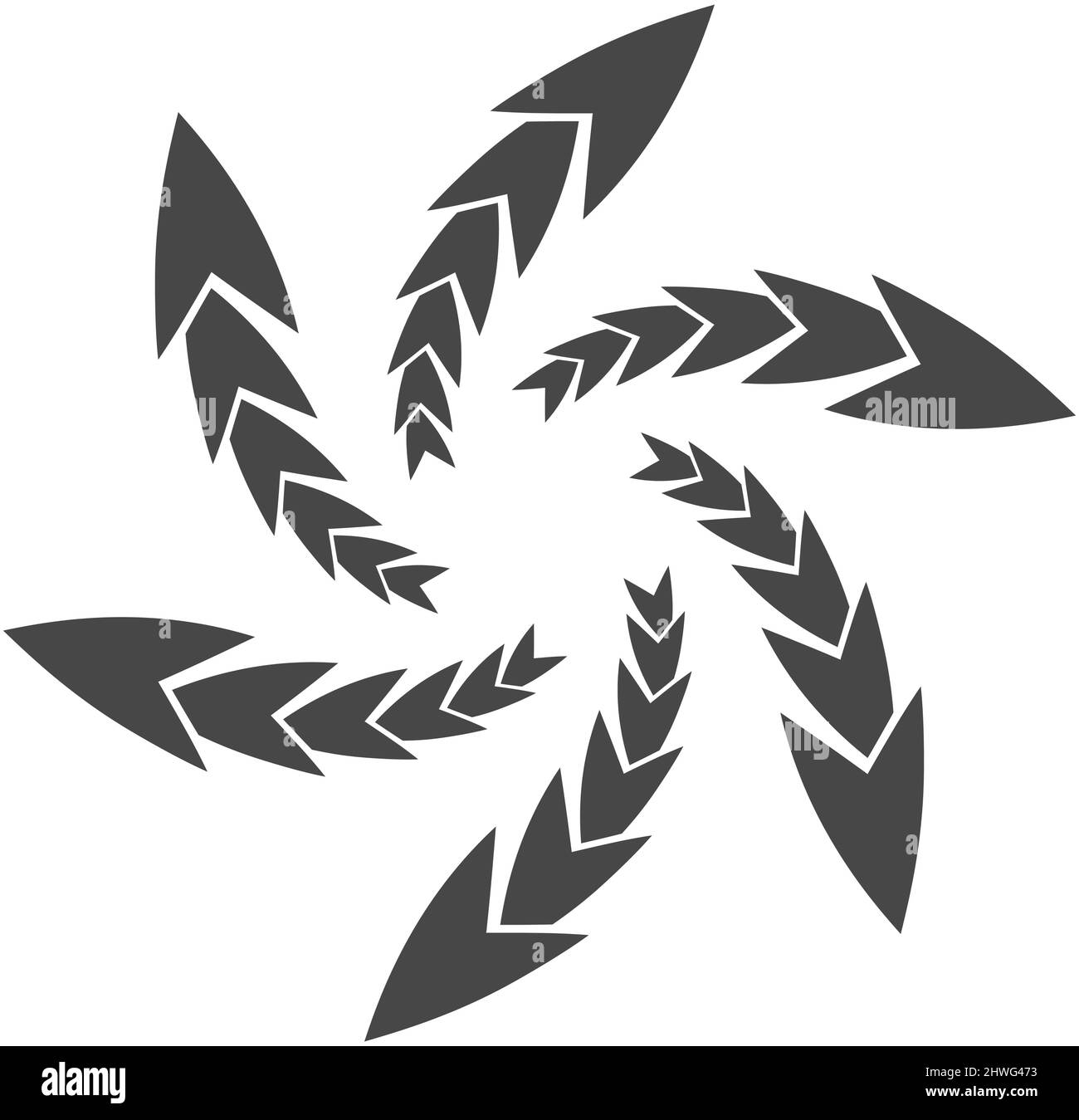 Abstract geometric black and white vector illustration - stock vector ...