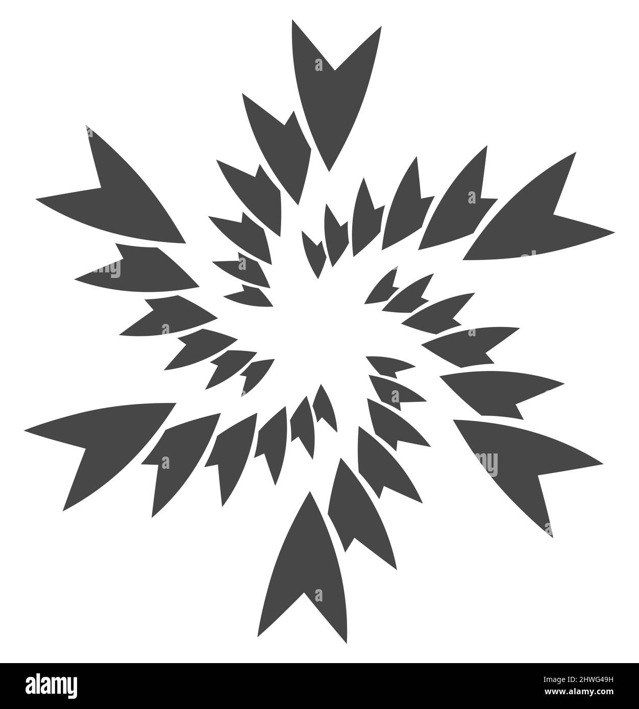 Abstract geometric black and white vector illustration - stock vector ...