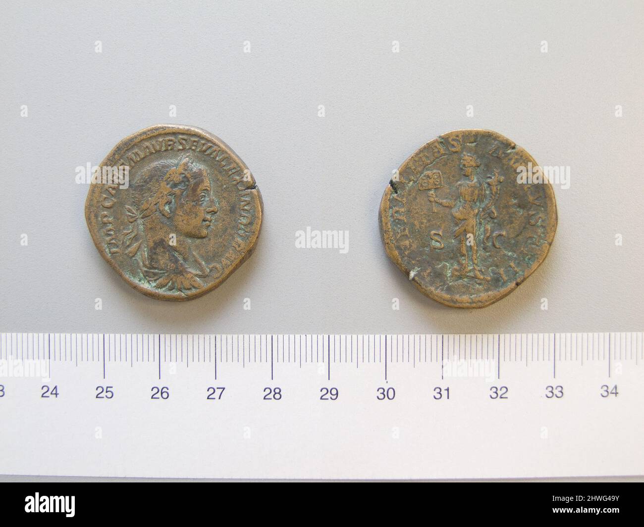 Sestertius of Severus Alexander, Emperor of Rome from Rome. Ruler ...