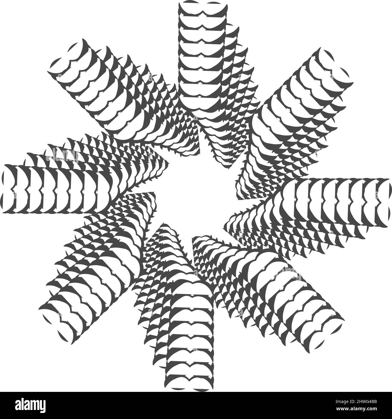 Abstract geometric black and white vector illustration - stock vector ...