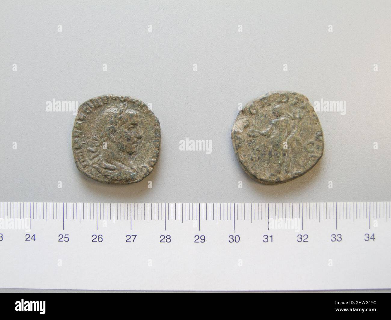 Coin of Gordian III, Emperor of Rome. Ruler: Gordian III, Emperor of Rome, 225–244, ruled 238–44 Artist: Unknown Stock Photo