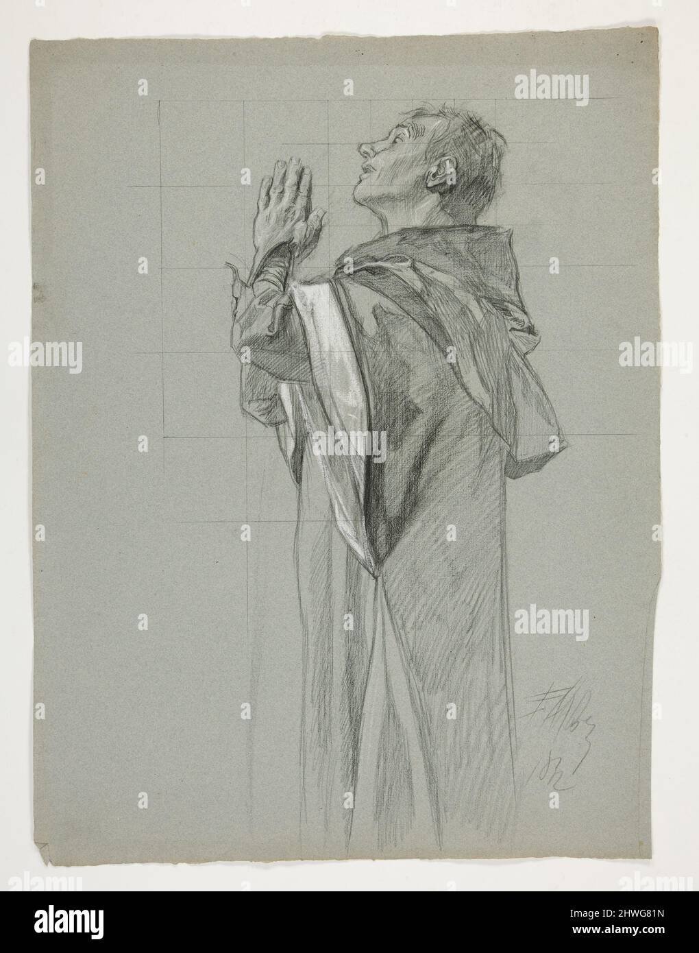 Figure study for King Arthur’s Round Table, from The Quest of the Holy ...